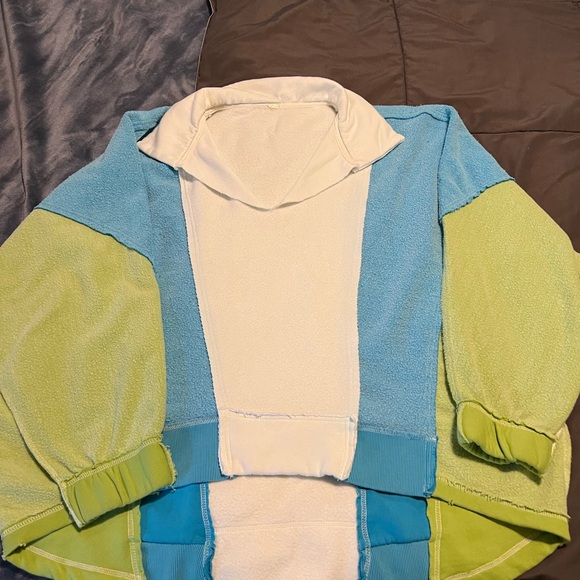 Free People V-Neck Sidewalk Sweater - Kiwi Combo - Picture 3 of 14